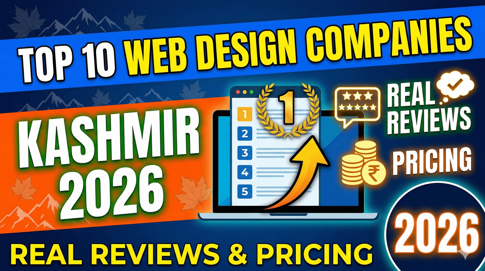 Top 10 Web Design Companies in Kashmir 2026 | Real Reviews & Pricing