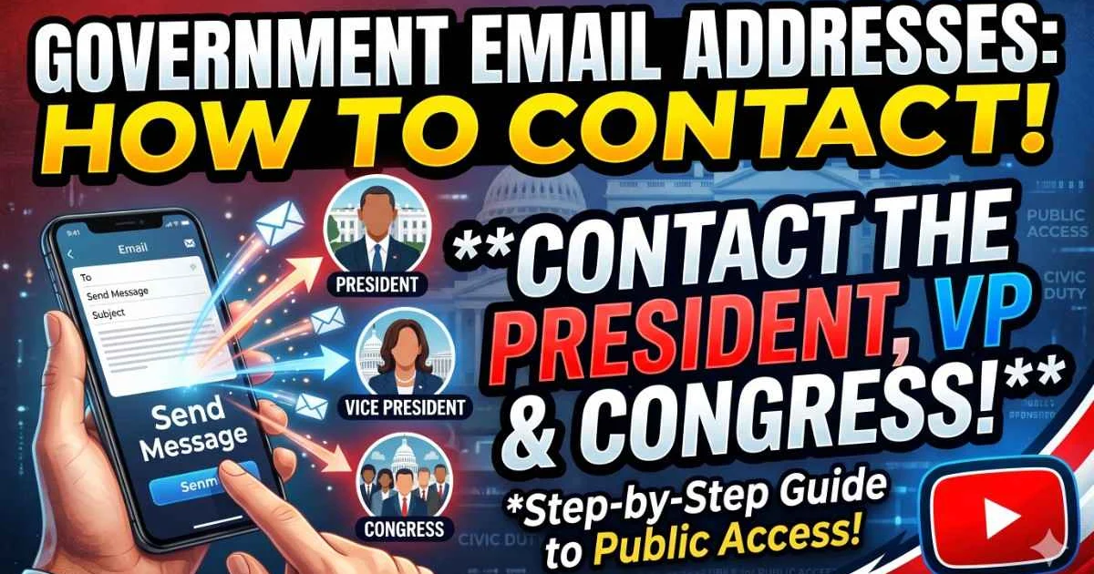 Government Email Addresses: Contact President, Congress & More
