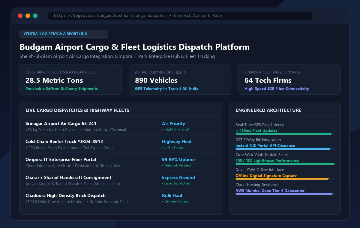 Budgam Airport Cargo & Fleet Logistics Dispatch Platform