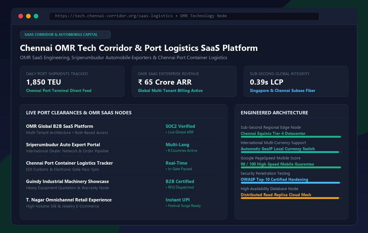 Chennai OMR Tech Corridor & Port Logistics SaaS Platform