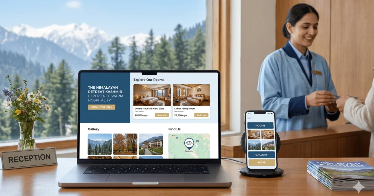 The Himalayan Retreat Kashmir — Gulmarg & Baramulla Hospitality Web Design