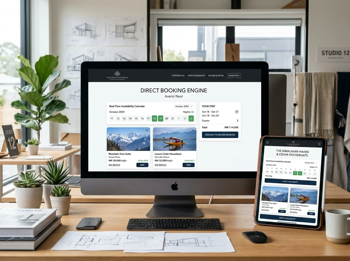 Hotel and resort direct booking website development in Kashmir