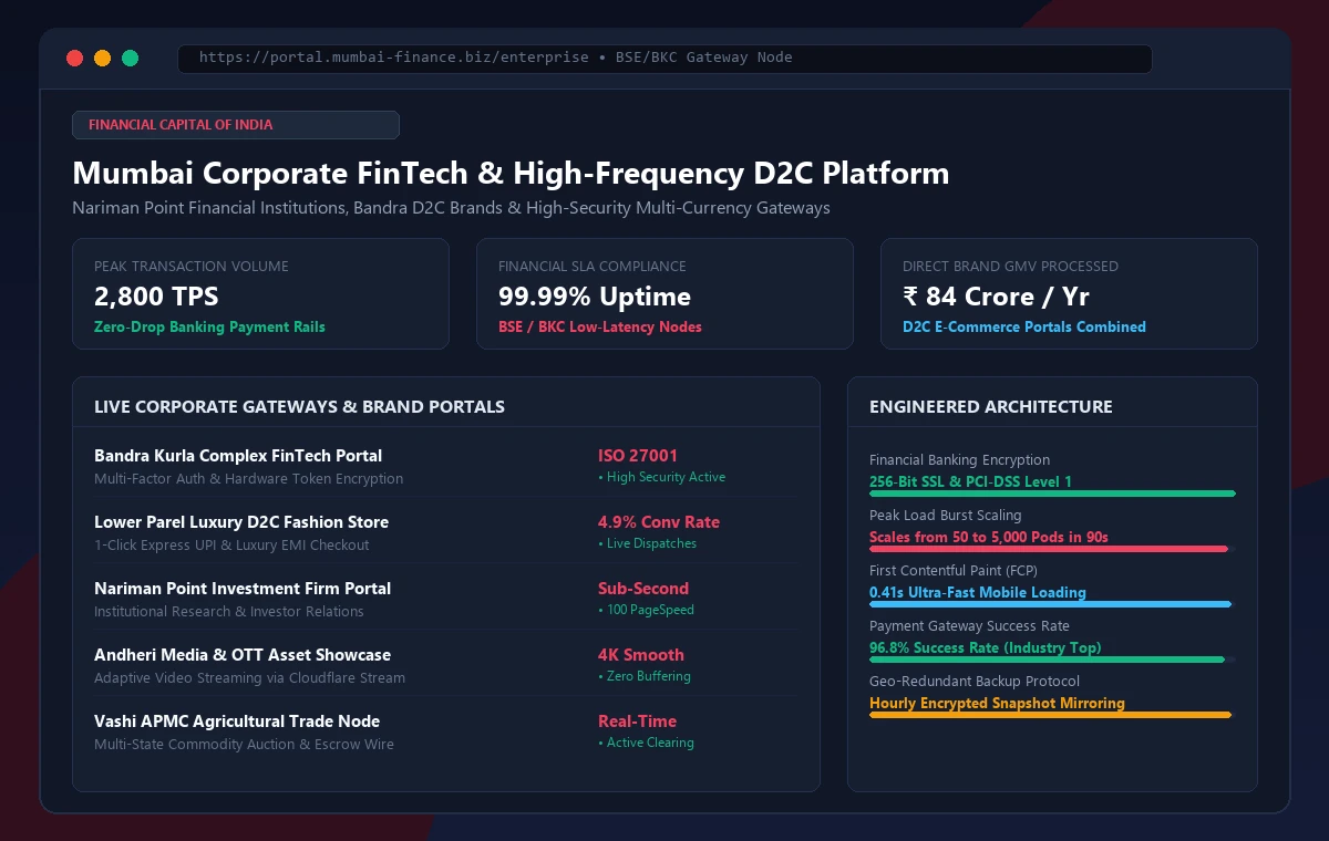 Mumbai Corporate FinTech & High-Frequency D2C Platform