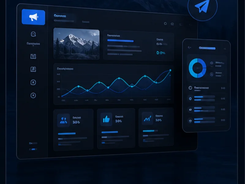 Digital marketing campaign dashboard with growth charts