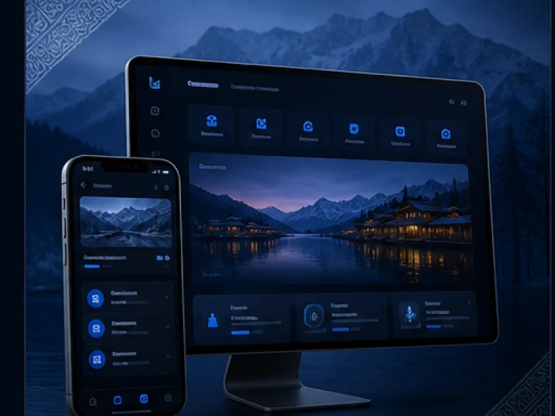 Responsive website design mockup for Kashmir businesses