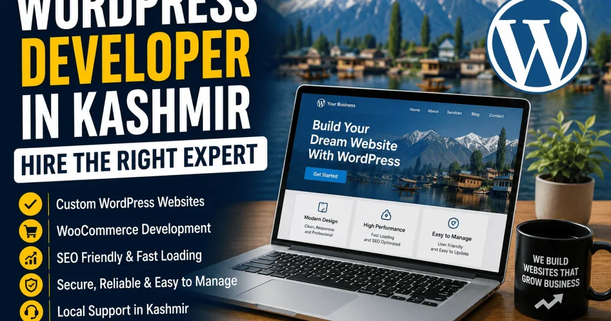 Custom WordPress web development without page builder bloat in Kashmir