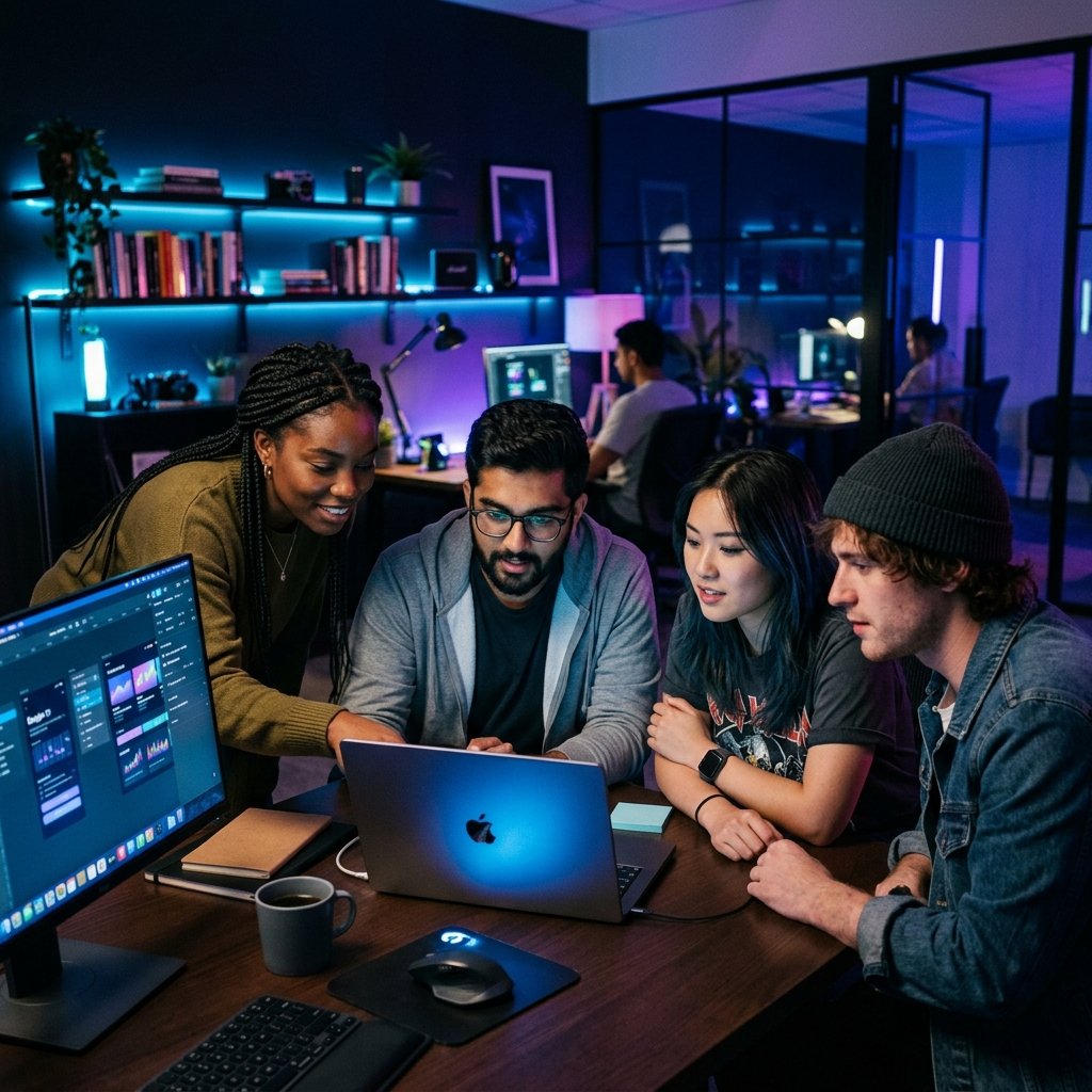Web design agency Kashmir — creative design team collaborating on website projects