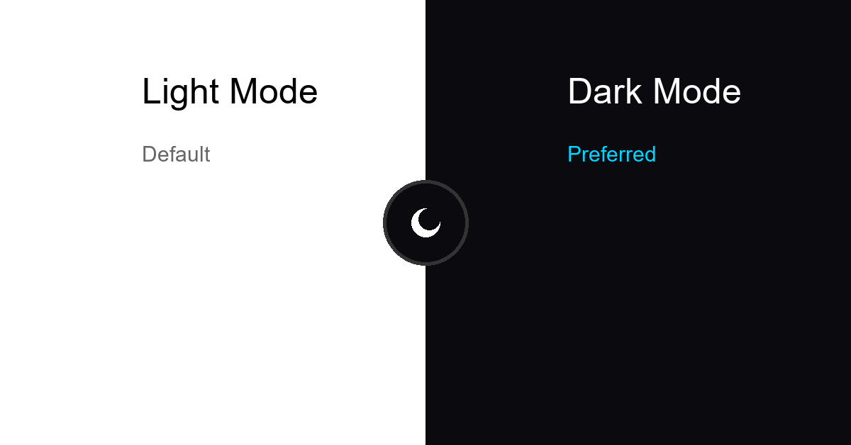 Contrast comparison between Light Mode and Dark Mode interface design