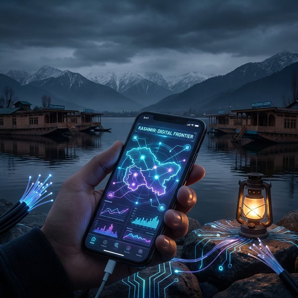 Digital connectivity network map across Jammu & Kashmir region