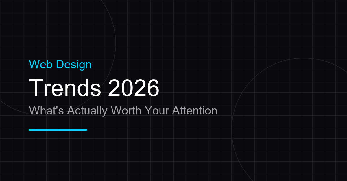 Web Design Trends 2026 futuristic conceptual hero image