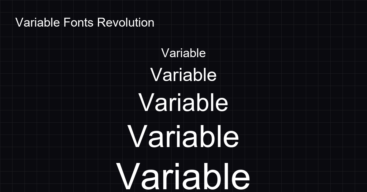 Variable fonts demonstration showing weight and width variations