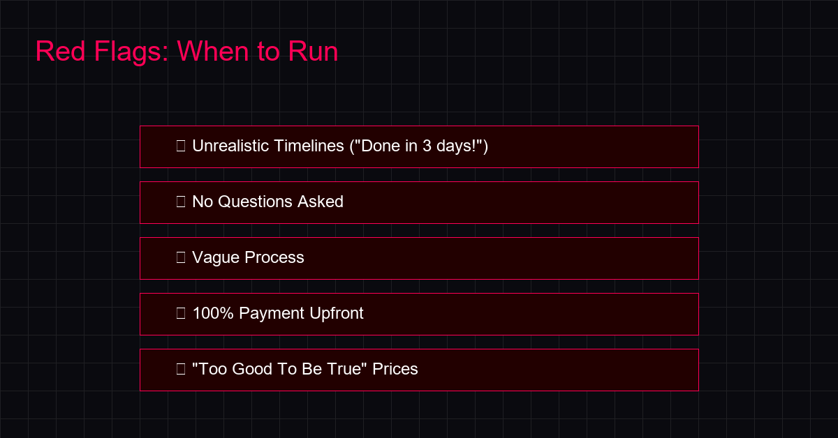 Red flags when hiring a web designer