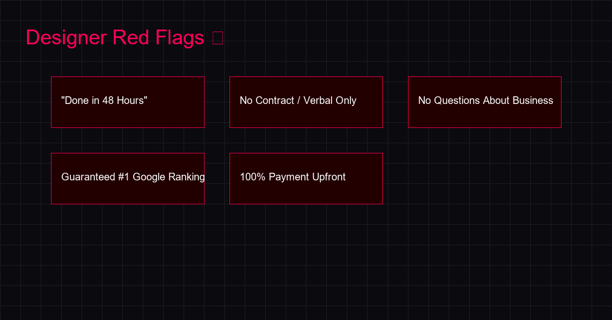 Red flags when vetting WordPress designers