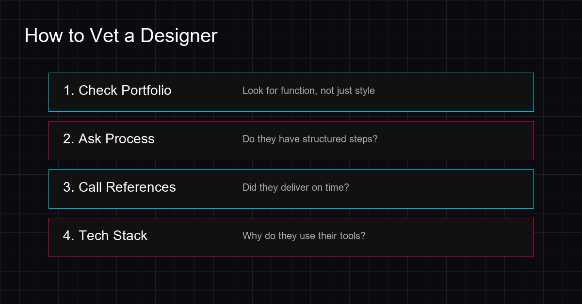 Vetting process for hiring a WordPress designer